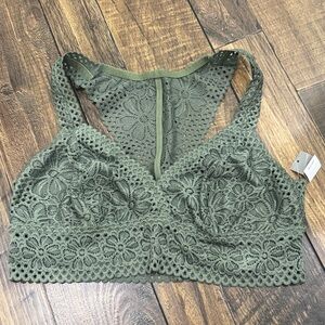 Aerie Olive Lace Bralette size L